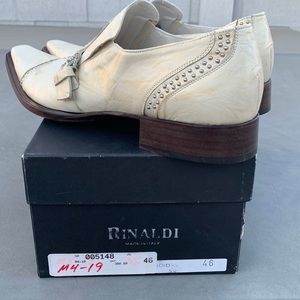 Rinaldi leather mens pointy loafers